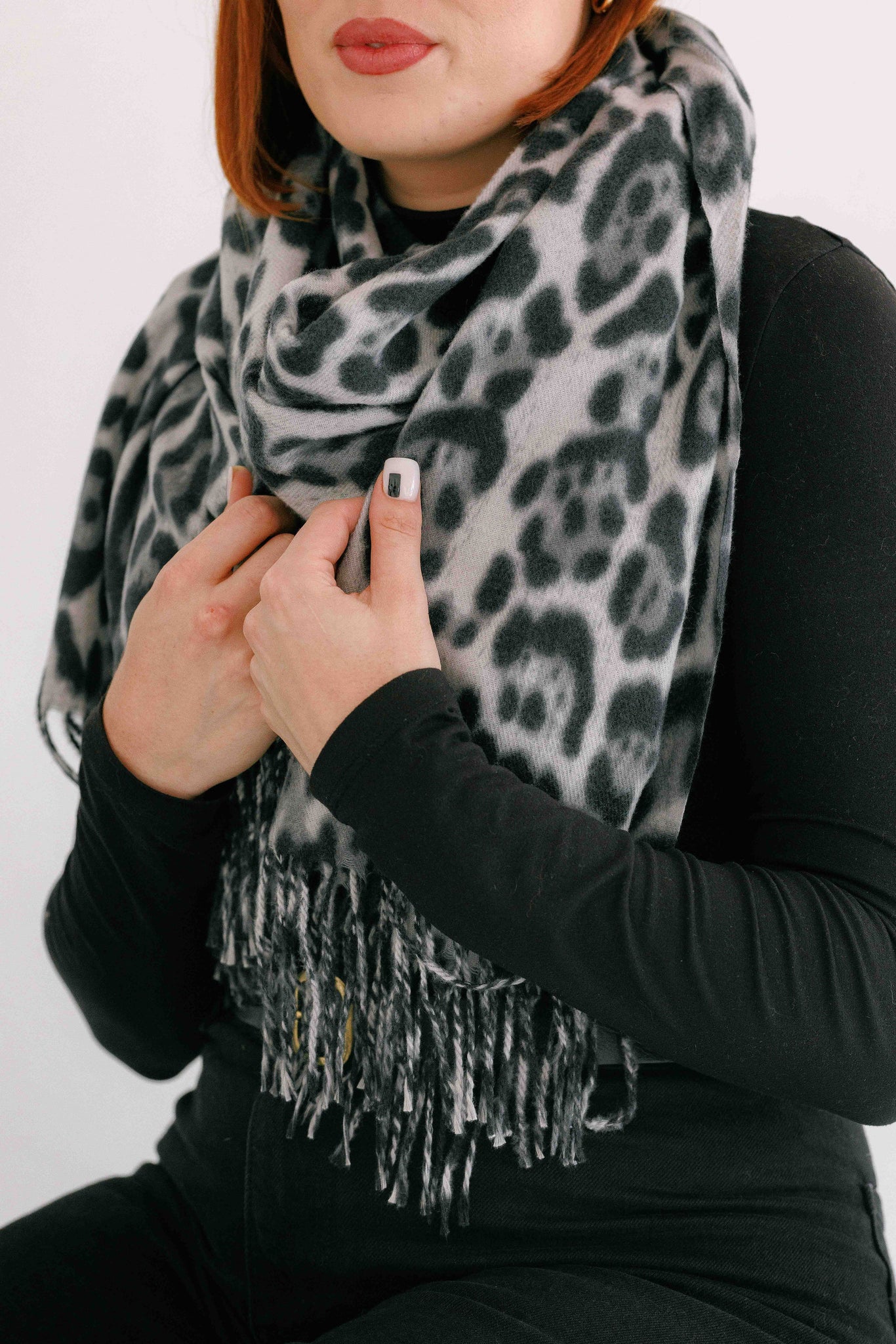 Animal Print Cashmere Scarf