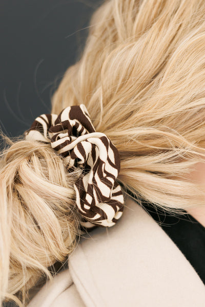 Zebra Print Scrunchies