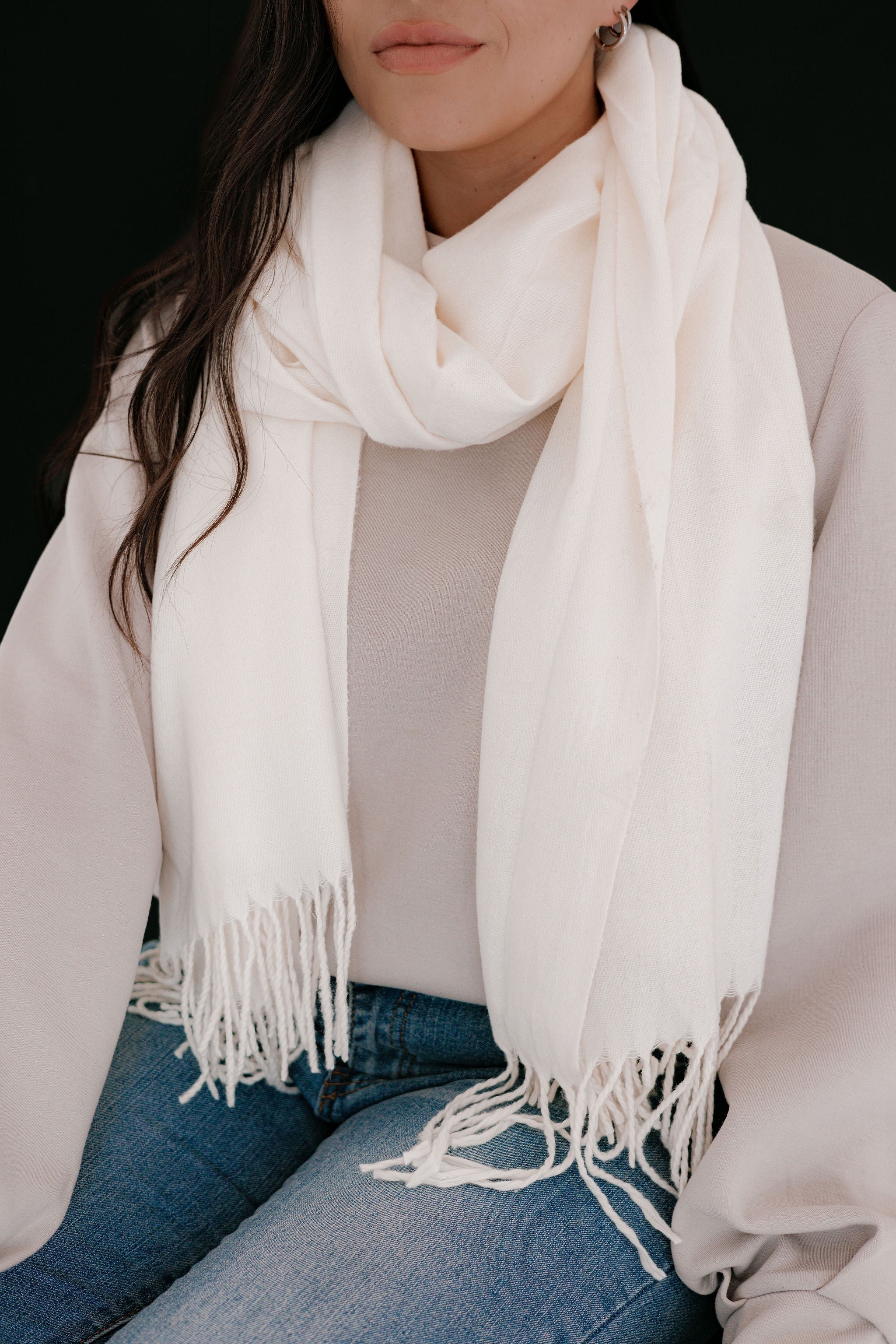 Winter Scarf 40 Cream