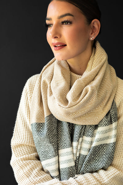 Soft Striped Winter Scarf