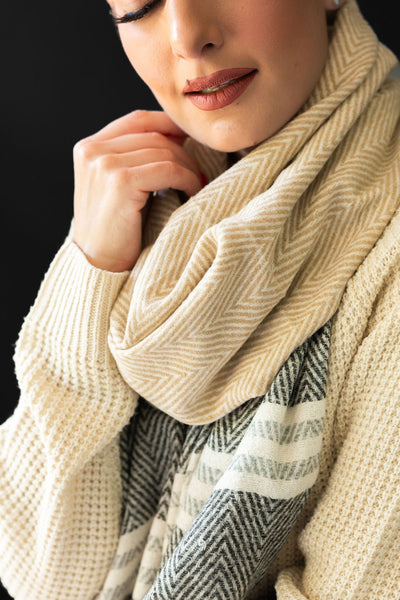 Soft Striped Winter Scarf