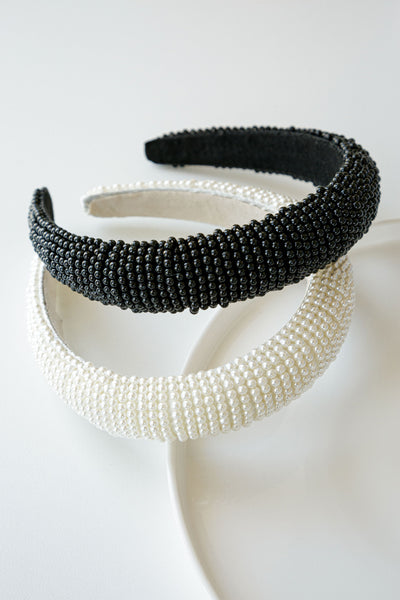 Plain Beaded Alice Band