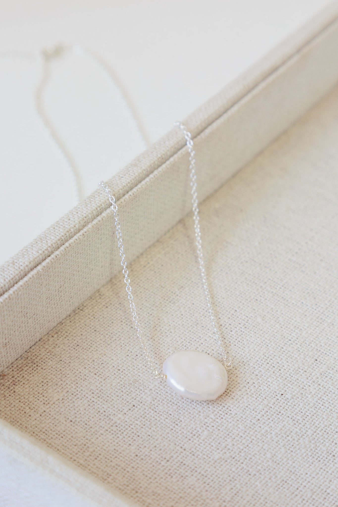 Sterling Silver Pearl Pendent Necklace