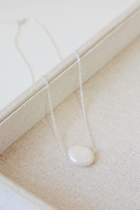 Sterling Silver Pearl Pendent Necklace