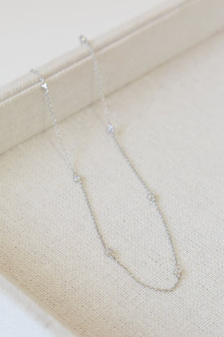 Sterling Silver Diamond Necklace