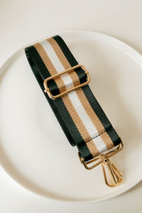 Golden Striped Handbag Strap