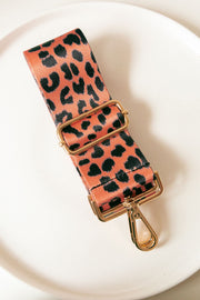 Orange Animal Print Handbag Strap