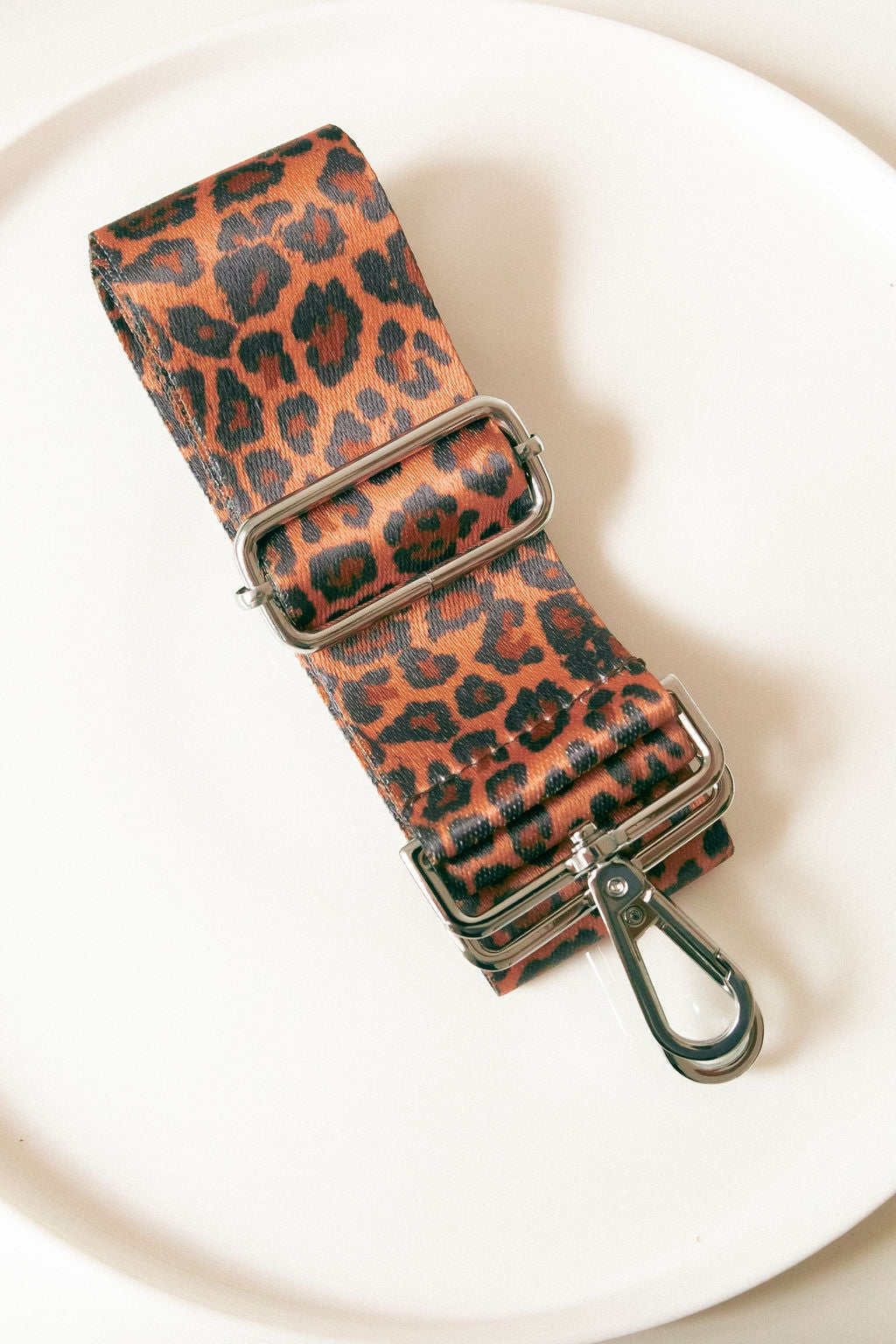 Brown Animal Print Handbag Strap