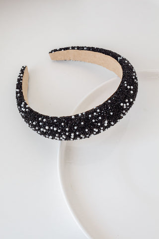 Padded Pearl &  Diamanté Alice Band