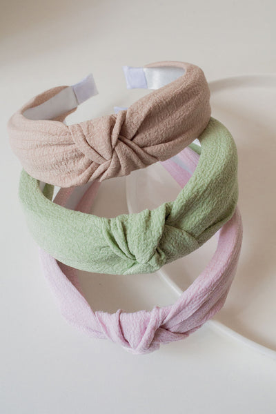 Scrunched Fabric Knotted Alice Band