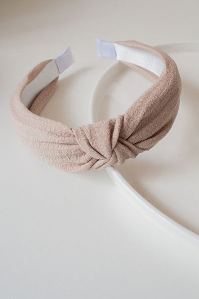 Scrunched Fabric Knotted Alice Band