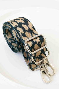 Black Animal Print Handbag Strap