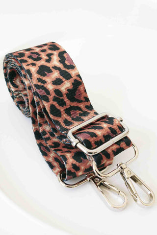 Brown Animal Print Handbag Strap