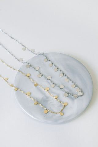 Round Disc Detail Necklace