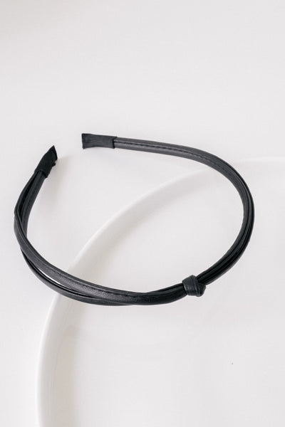 Knotted Pleather Alice Band