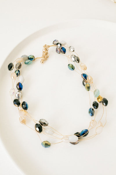 Gold Layered Beaded Necklace