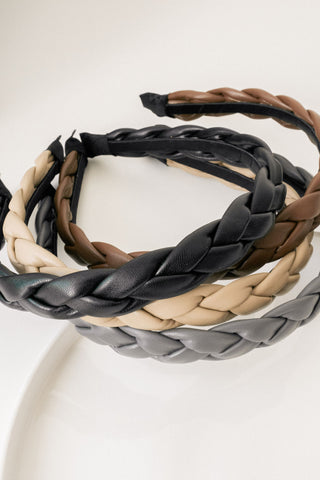 Braided Pleather Alice Band