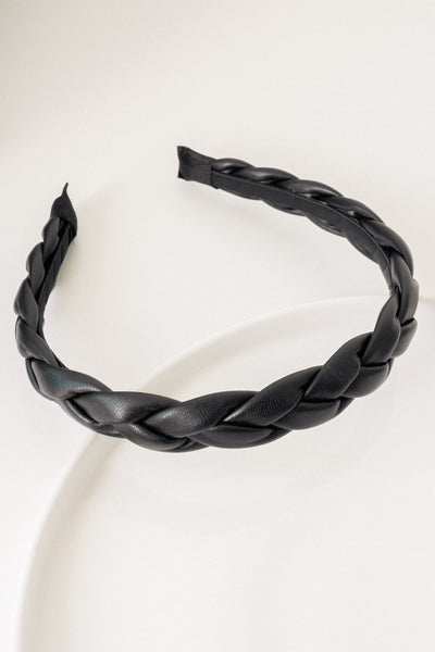 Braided Pleather Alice Band