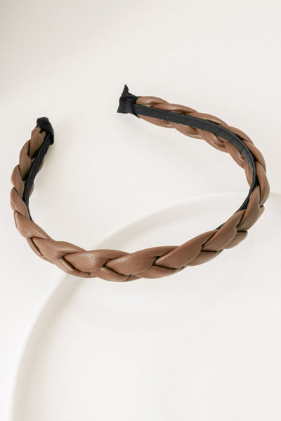 Braided Pleather Alice Band