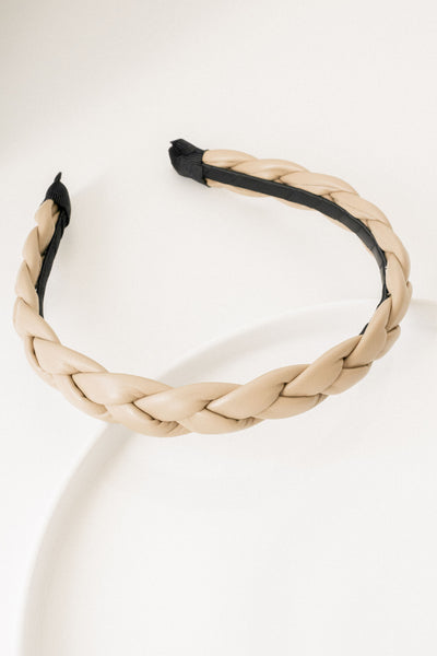 Braided Pleather Alice Band