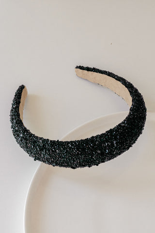 Black Beaded Alice Band