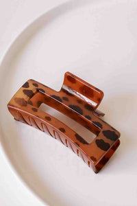 Rectangular Animal Print Claw Clip