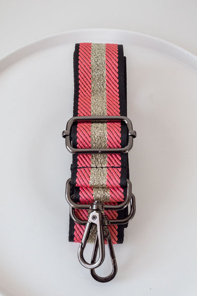 Striped Print Handbag Strap