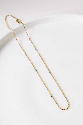 Multi-coloured Gold Necklace