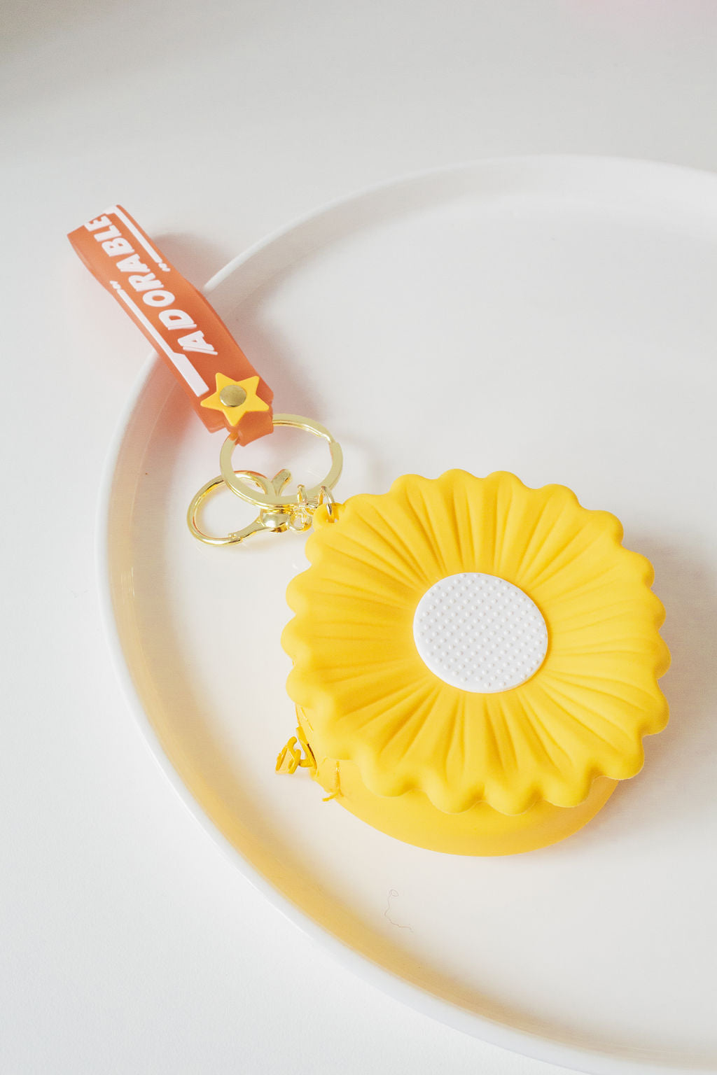 Kids Floral Soft Silicone Keychain Case