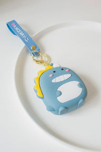 Kids Dinosaur Soft Silicone Keychain Case