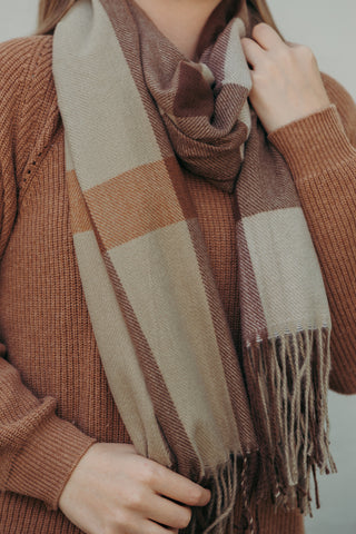 Brown Shades Cashmere Scarf