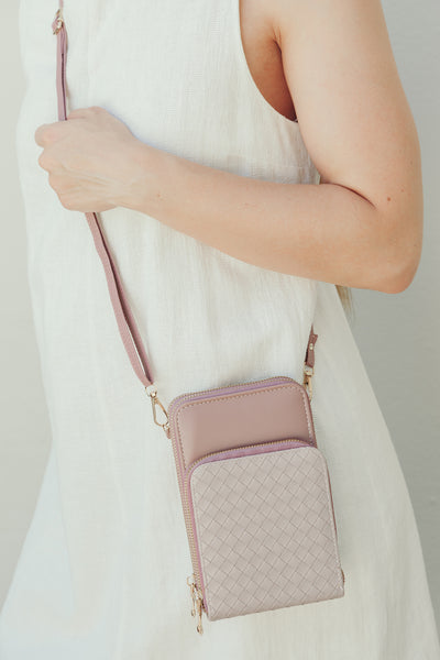 Interwoven Triple Zipped Crossbody Bag