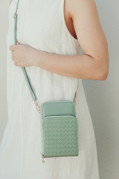 Interwoven Triple Zipped Crossbody Bag