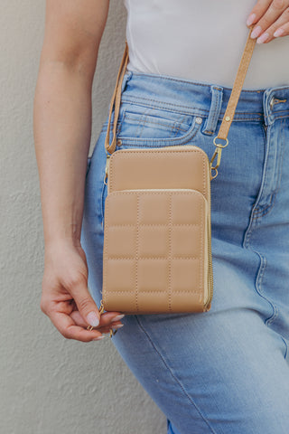 Block Triple Zipper Crossbody Bag