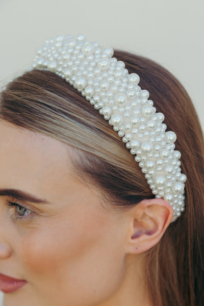 Bulky Multiple Pearl Beaded Alice Band