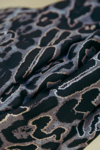 Shiny Leopard Print Scarf