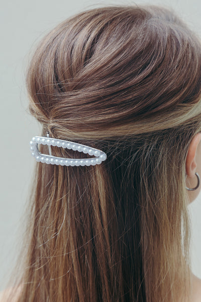 Pearl Silver Hair Clip