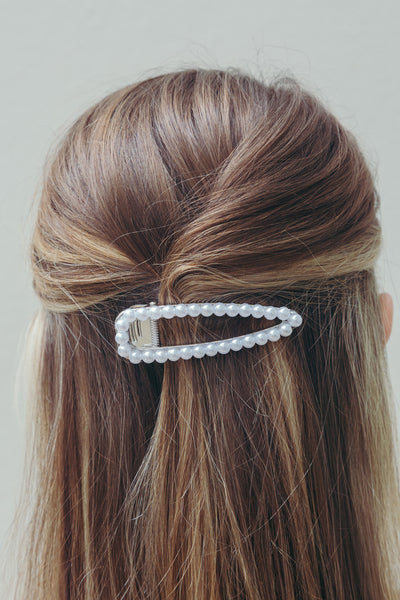Pearl Silver Hair Clip
