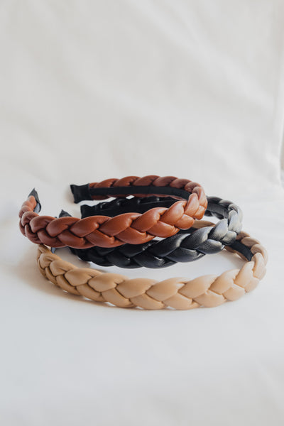 Braided Pleather Alice Band