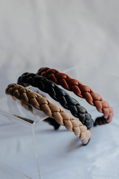 Braided Pleather Alice Band