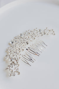Silver Diamanté Bridal Hair Comb