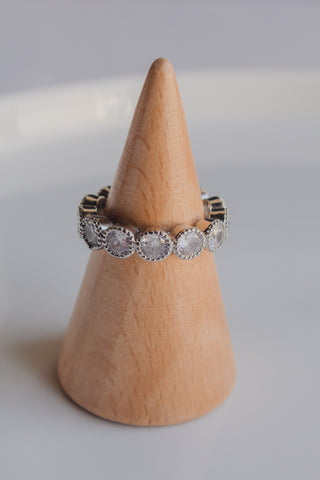 Faceted Clear Stone Ring