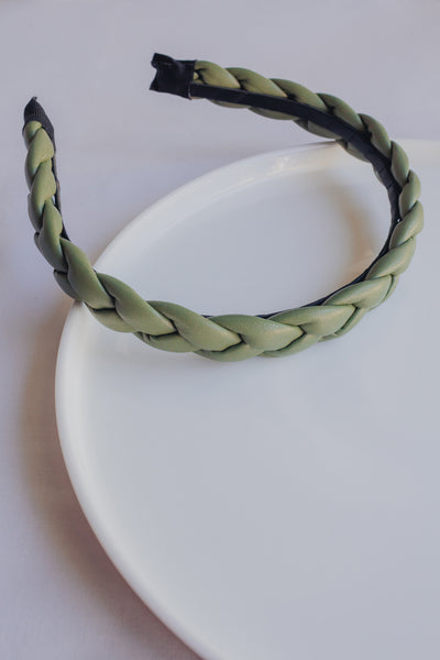 Braided Pleather Alice Band