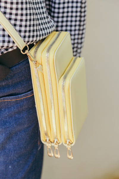 Triple Zipper Crossbody Bag