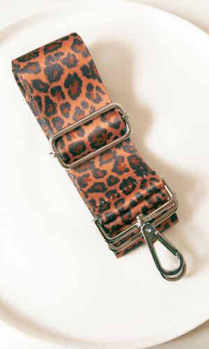 Brown Animal Print Handbag Strap