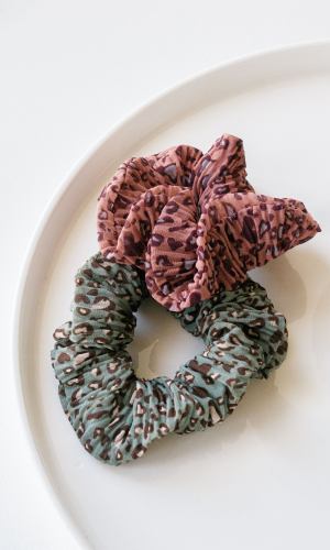 Thin Animal Print Scrunchie